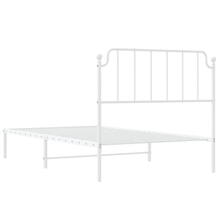 sengeramme med sengegavl 107x203 cm metal hvid