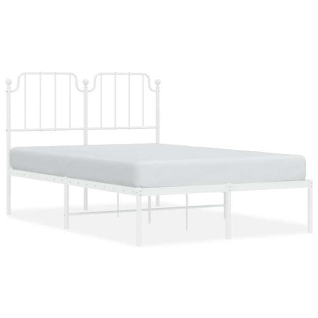 sengeramme med sengegavl 120x190 cm metal hvid