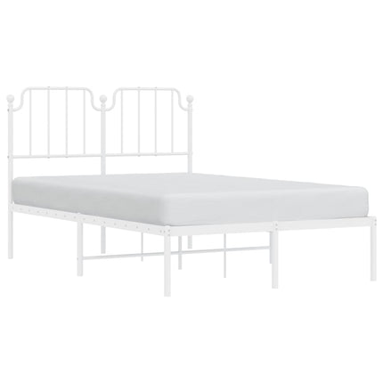 sengeramme med sengegavl 120x190 cm metal hvid
