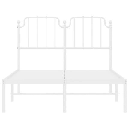 sengeramme med sengegavl 120x200 cm metal hvid