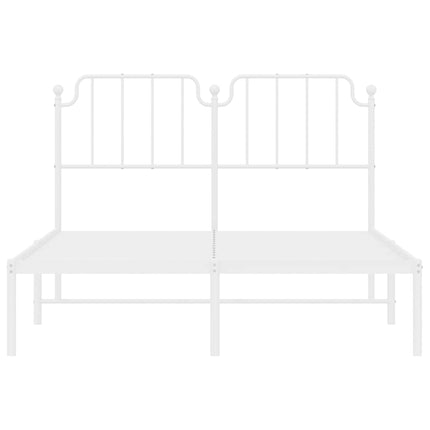 sengeramme med sengegavl 150x200 cm metal hvid