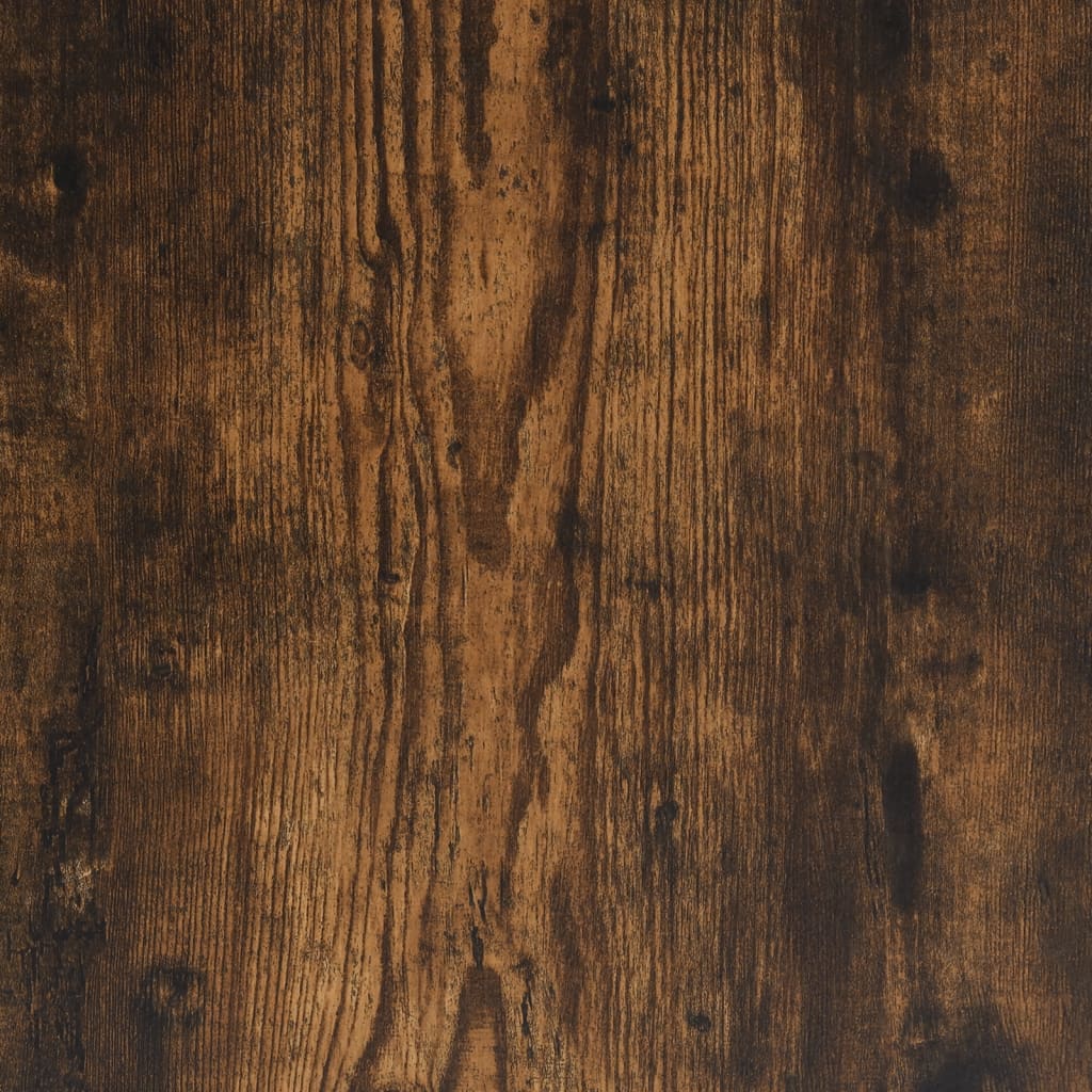 skab med glaslåger 68x37x75,5 cm røget egetræsfarve