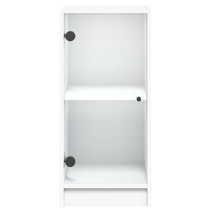 skab med glaslåger 35x37x75,5 cm hvid