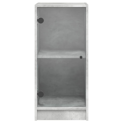 skab med glaslåger 35x37x75,5 cm betongrå