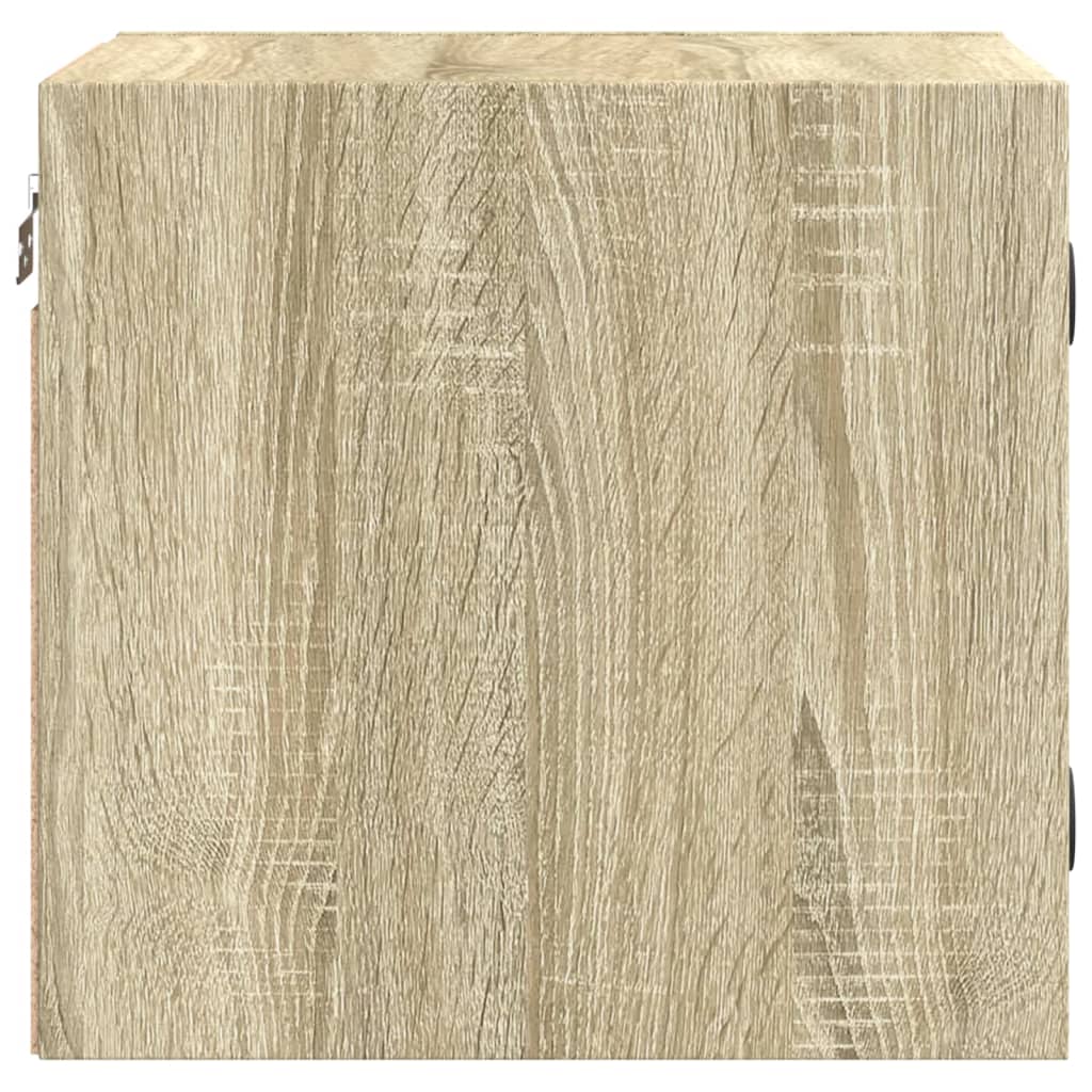 sengebord med glaslåger 35x37x35 cm sonoma-eg