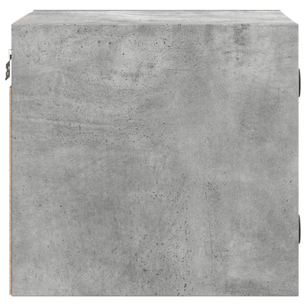 sengebord med glaslåger 35x37x35 cm betongrå