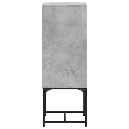 skab med glaslåge 35x37x100 cm betongrå