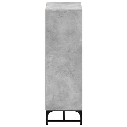 skab med glaslåger 35x37x120 cm betongrå