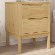 sengebord 45x39x57 cm massivt fyrretræ gyldenbrun