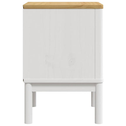 sengebord 45x39x57 cm massivt fyrretræ hvid