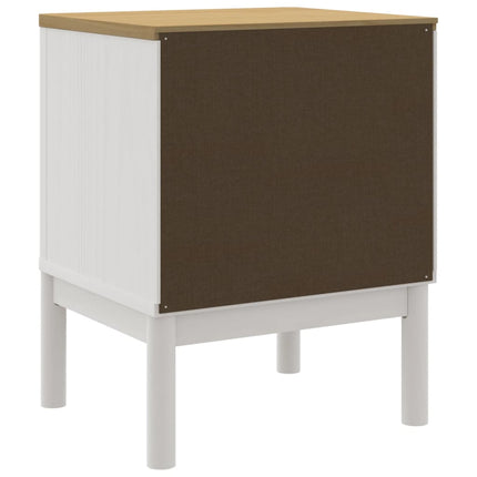 sengebord 45x39x57 cm massivt fyrretræ hvid