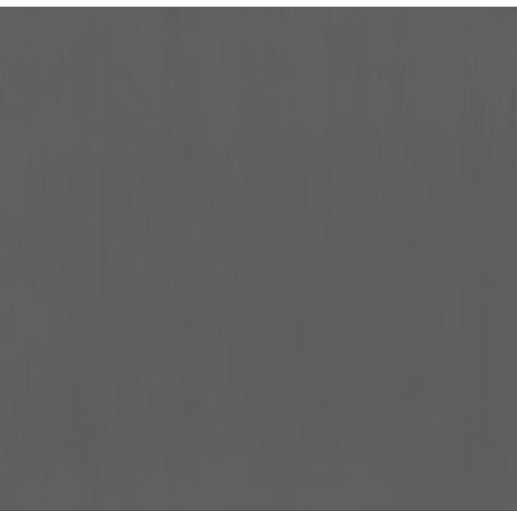 sengebord 45x39x57 cm massivt fyrretræ grå