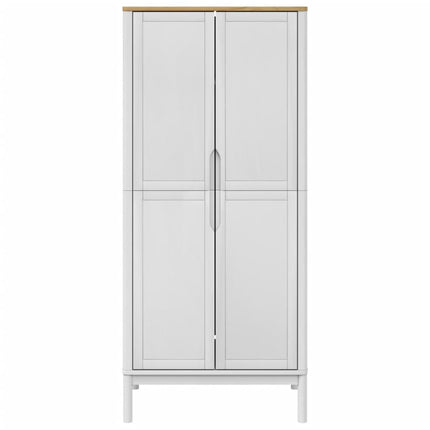 klædeskab FLORO 77x53x171 cm massivt fyrretræ hvid
