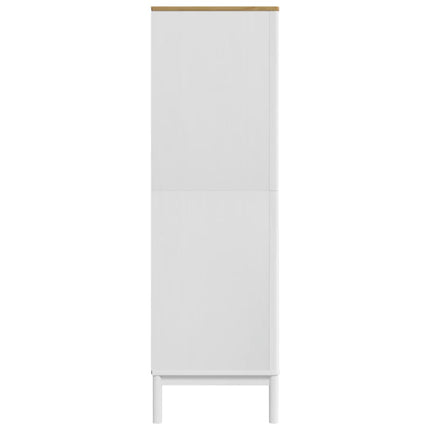 klædeskab FLORO 77x53x171 cm massivt fyrretræ hvid