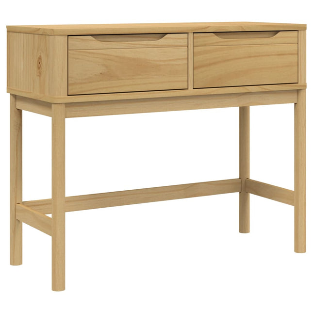 konsolbord FLORO 89,5x36,5x73 cm massivt fyrretræ gyldenbrun