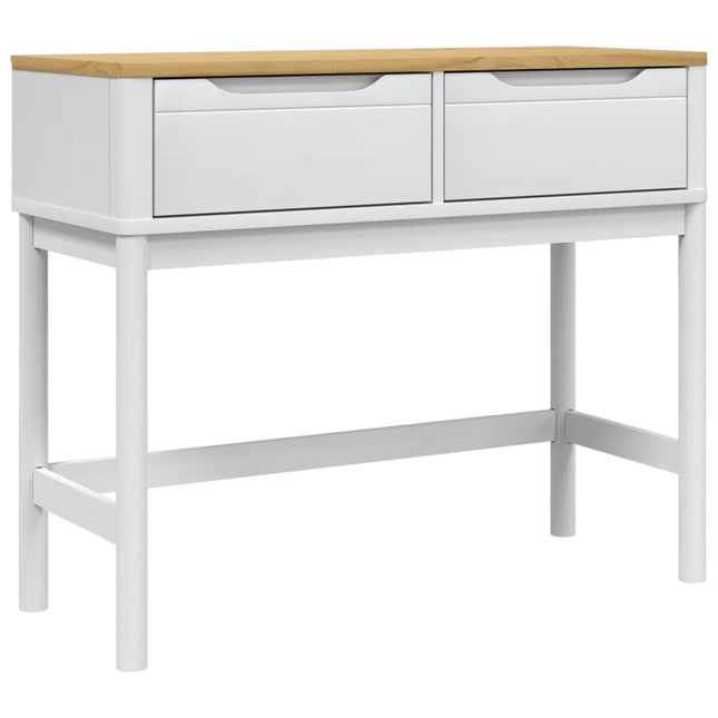 konsolbord BODO 89,5x36,5x73 cm massivt fyrretræ hvid