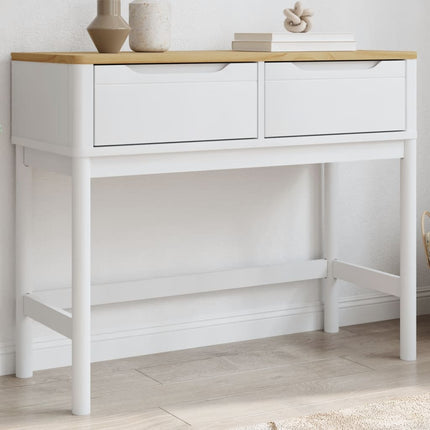 konsolbord BODO 89,5x36,5x73 cm massivt fyrretræ hvid