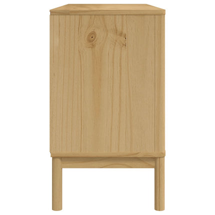 skænk FLORO 114x43x74 cm massivt fyrretræ gyldenbrun