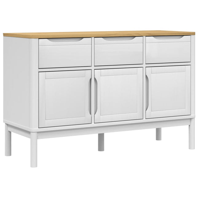 skænk FLORO 114x43x74 cm massivt fyrretræ hvid