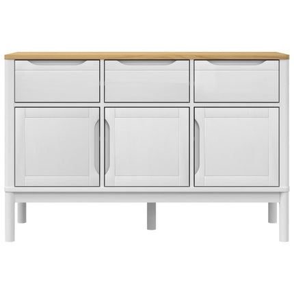 skænk FLORO 114x43x74 cm massivt fyrretræ hvid