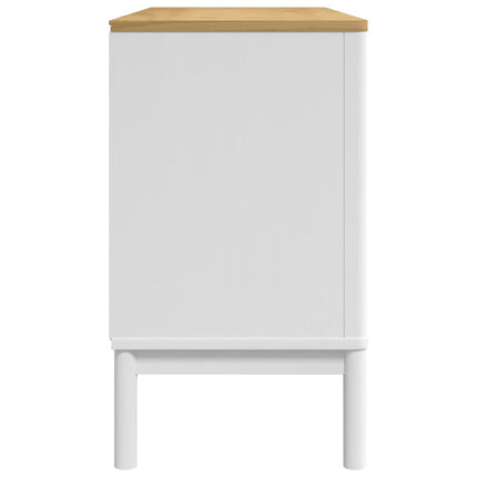 skænk FLORO 114x43x74 cm massivt fyrretræ hvid