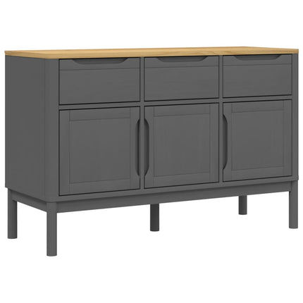 skænk FLORO 114x43x74 cm massivt fyrretræ grå