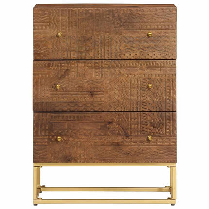 kommode 55x30x76 cm massivt mangotræ og jern
