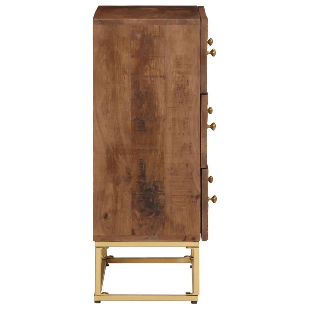 kommode 55x30x76 cm massivt mangotræ og jern