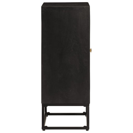 skænk 55x30x76 cm massivt mangotræ og jern sort