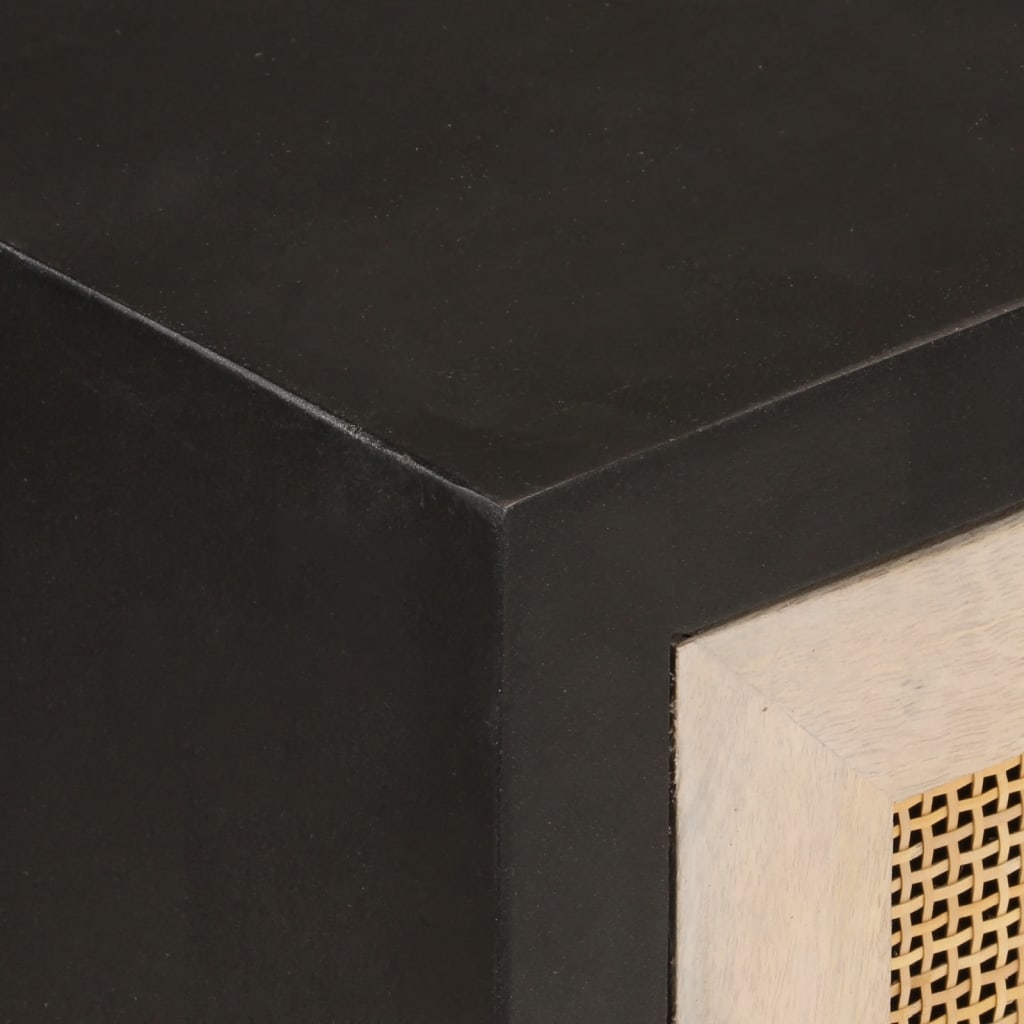 skænk 55x30x76 cm massivt mangotræ og jern sort