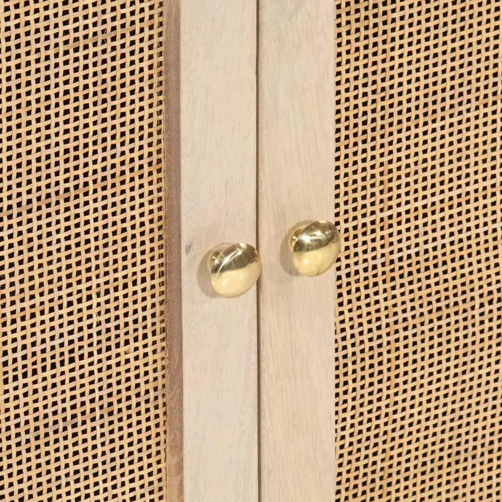 skænk 55x30x76 cm massivt mangotræ og jern sort