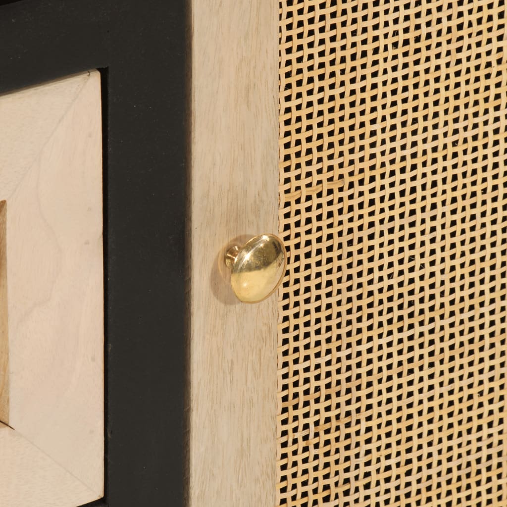 skænk 55x30x76 cm massivt mangotræ og jern sort