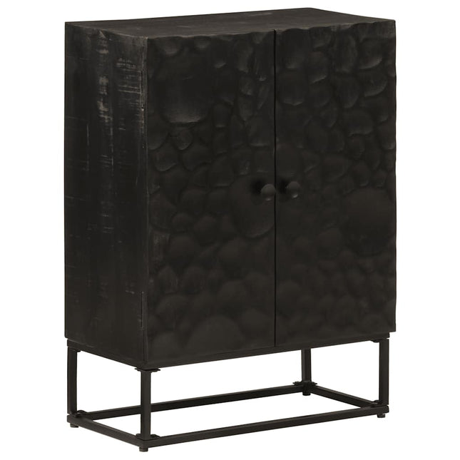 skænk 55x30x76 cm massivt mangotræ og jern sort