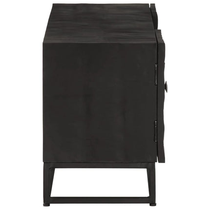 tv-bord 110x30x40 cm massivt mangotræ og jern sort