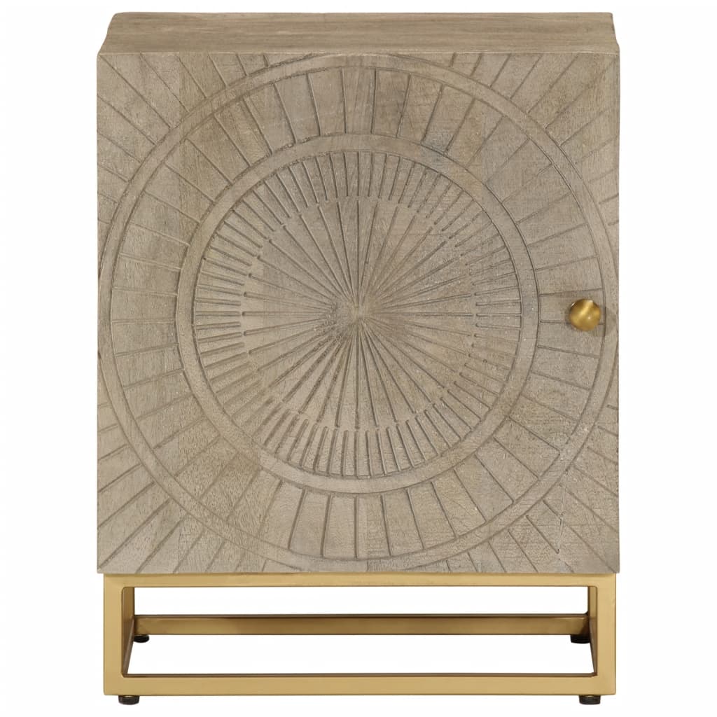 sengebord 40x30x50 cm massivt mangotræ og jern