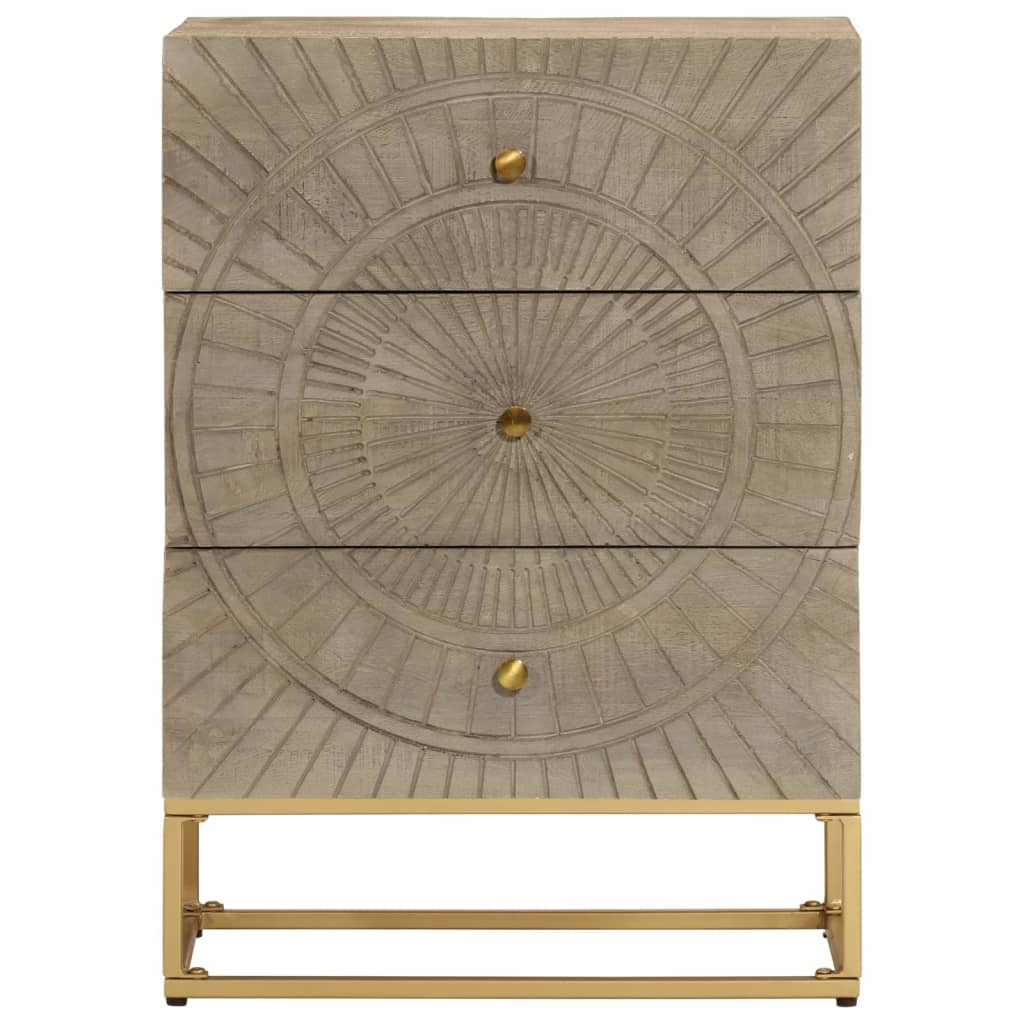 kommode 55x30x76 cm massivt mangotræ og jern