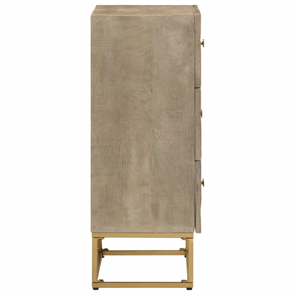 kommode 55x30x76 cm massivt mangotræ og jern
