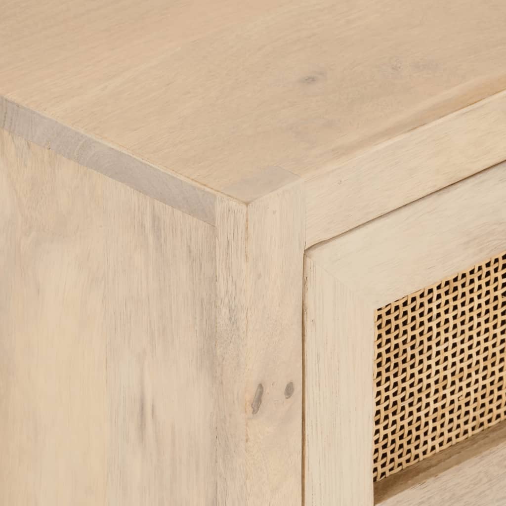 sengebord 40x30x50 cm massivt mangotræ og jern