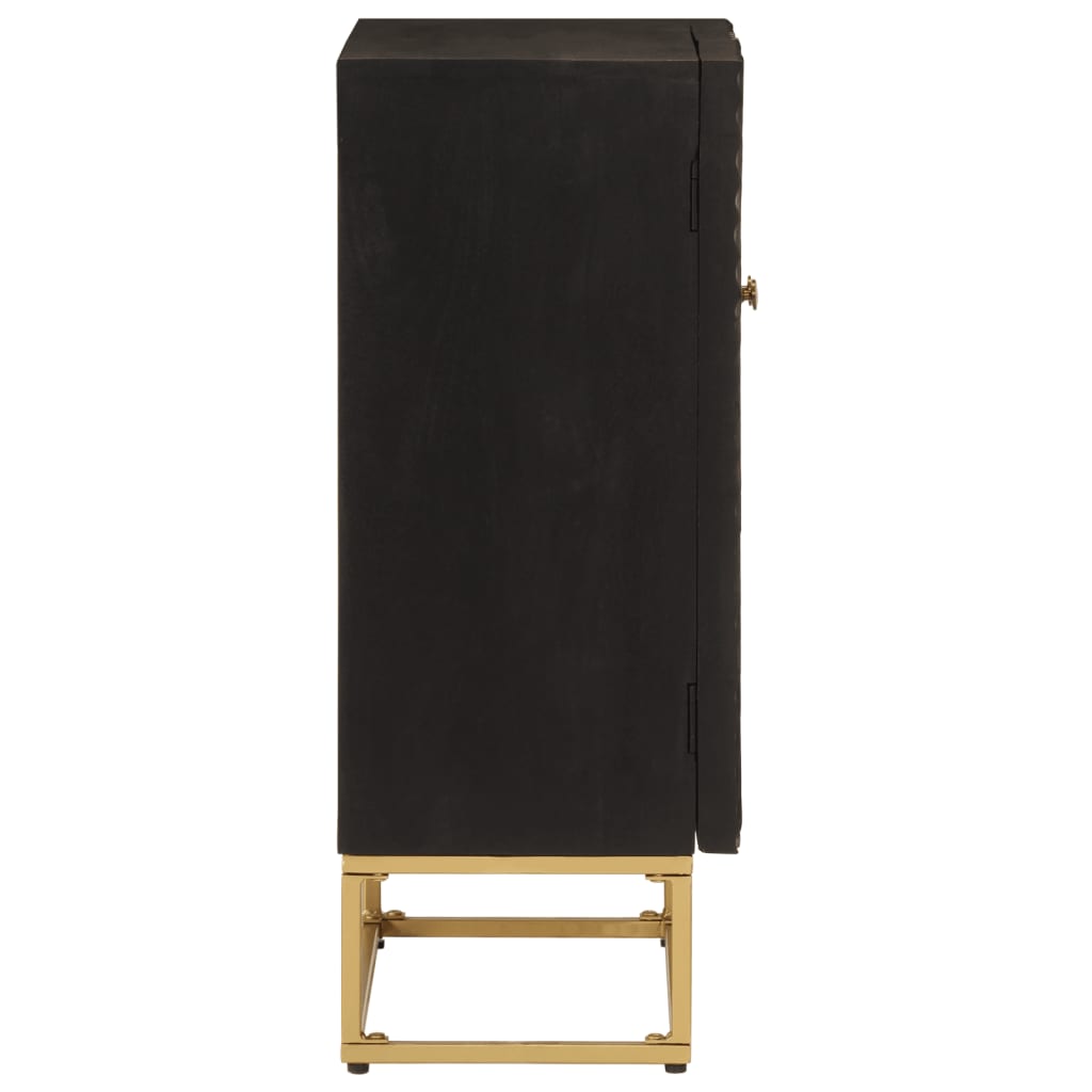 skænk 55x30x76 cm massivt mangotræ og jern sort