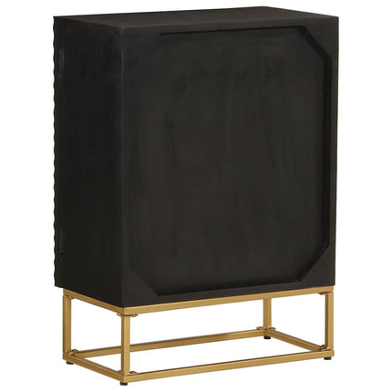 skænk 55x30x76 cm massivt mangotræ og jern sort