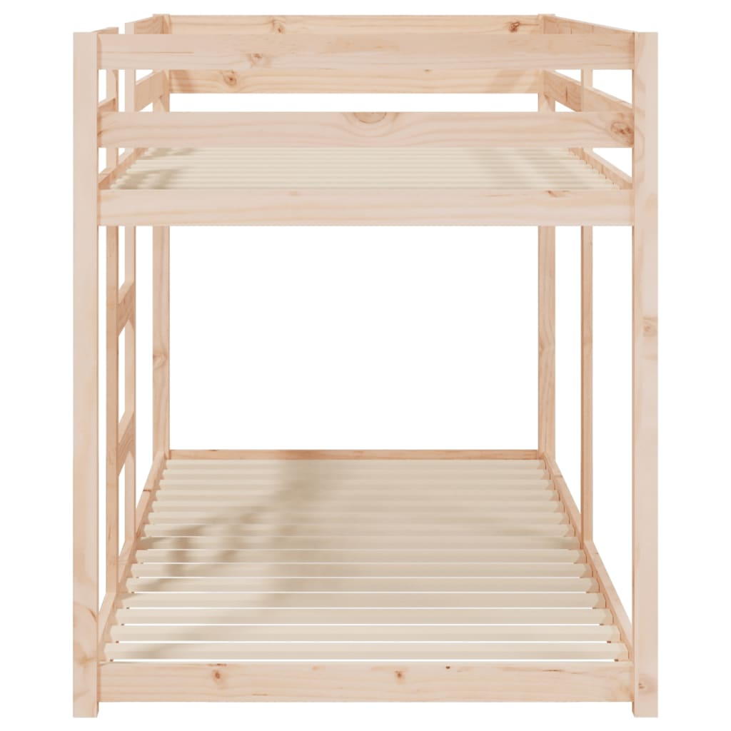 køjeseng uden madras 90x200 cm massivt fyrretræ