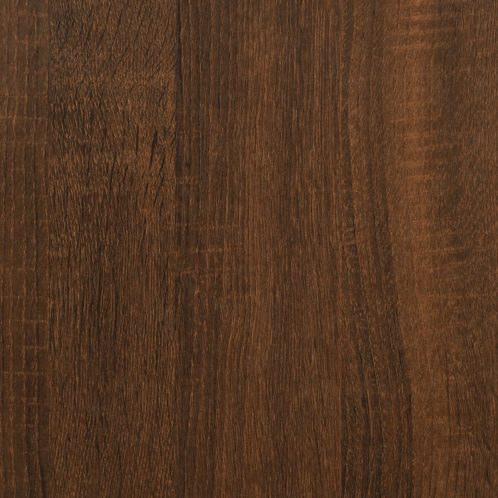 bogreol med låger 136x37x109 cm konstrueret træ brunt eg
