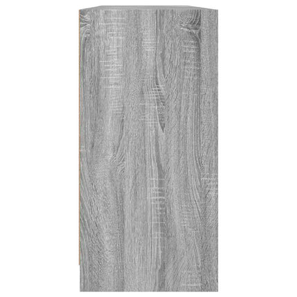 bogreol med låger 204x37x75 cm konstrueret træ grå sonoma