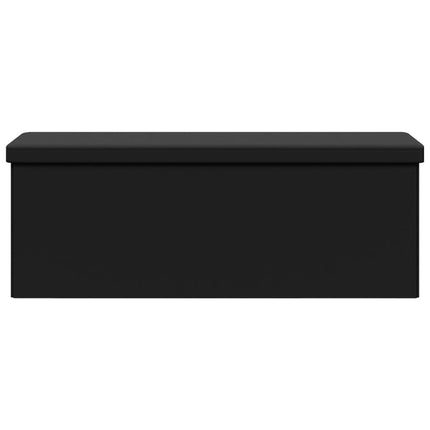 opbevaringsbænk foldbar PVC sort