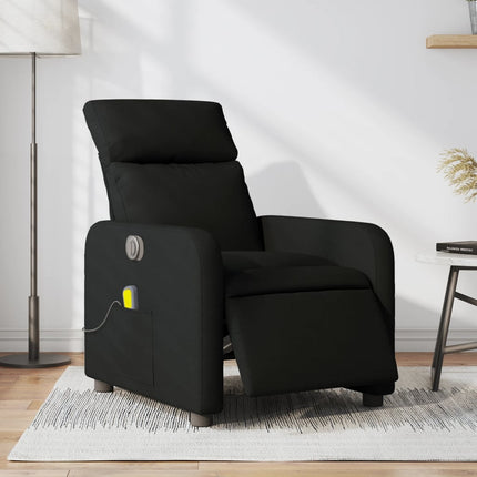 eldrevet massagestol stof sort