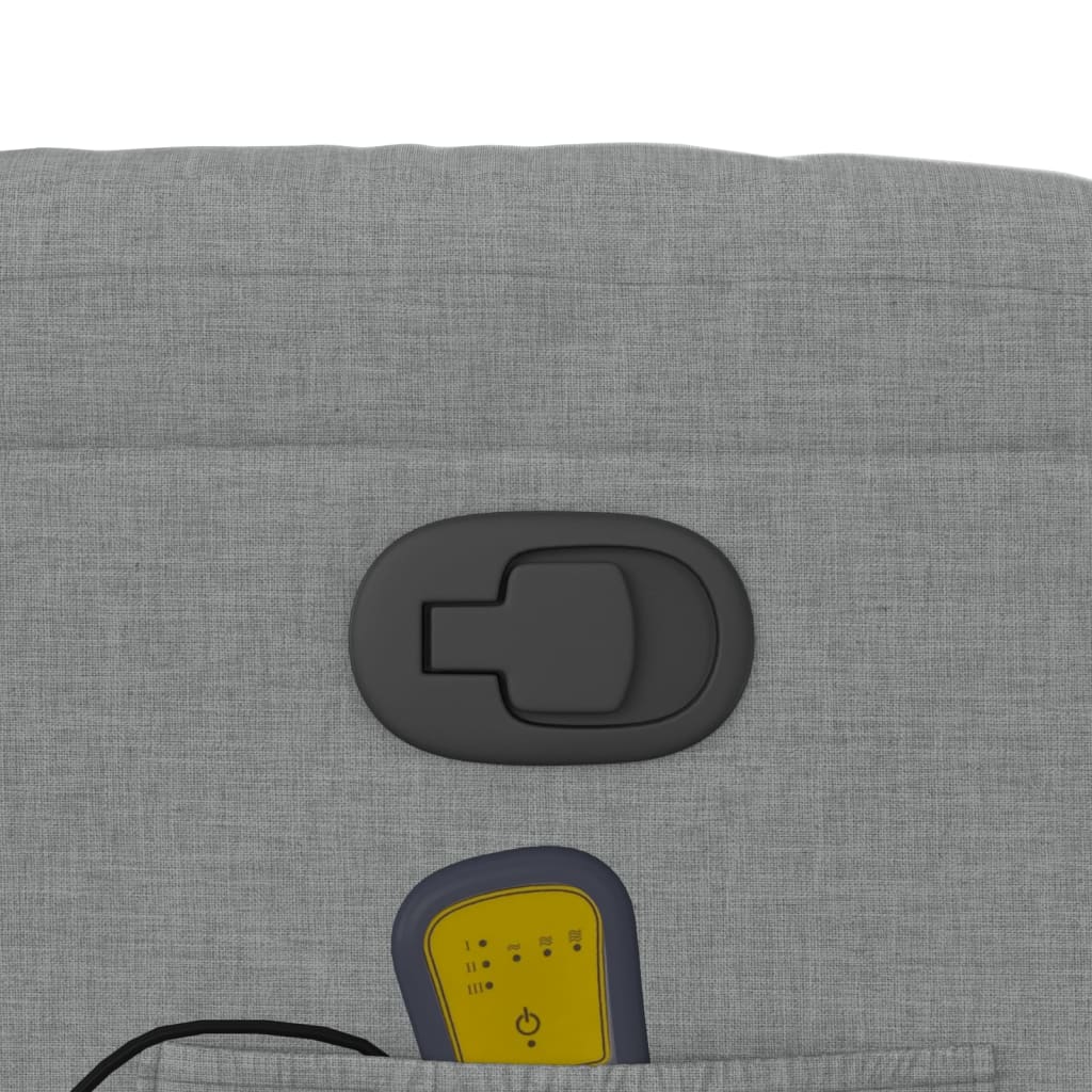 massagelænestol lysegrå stof