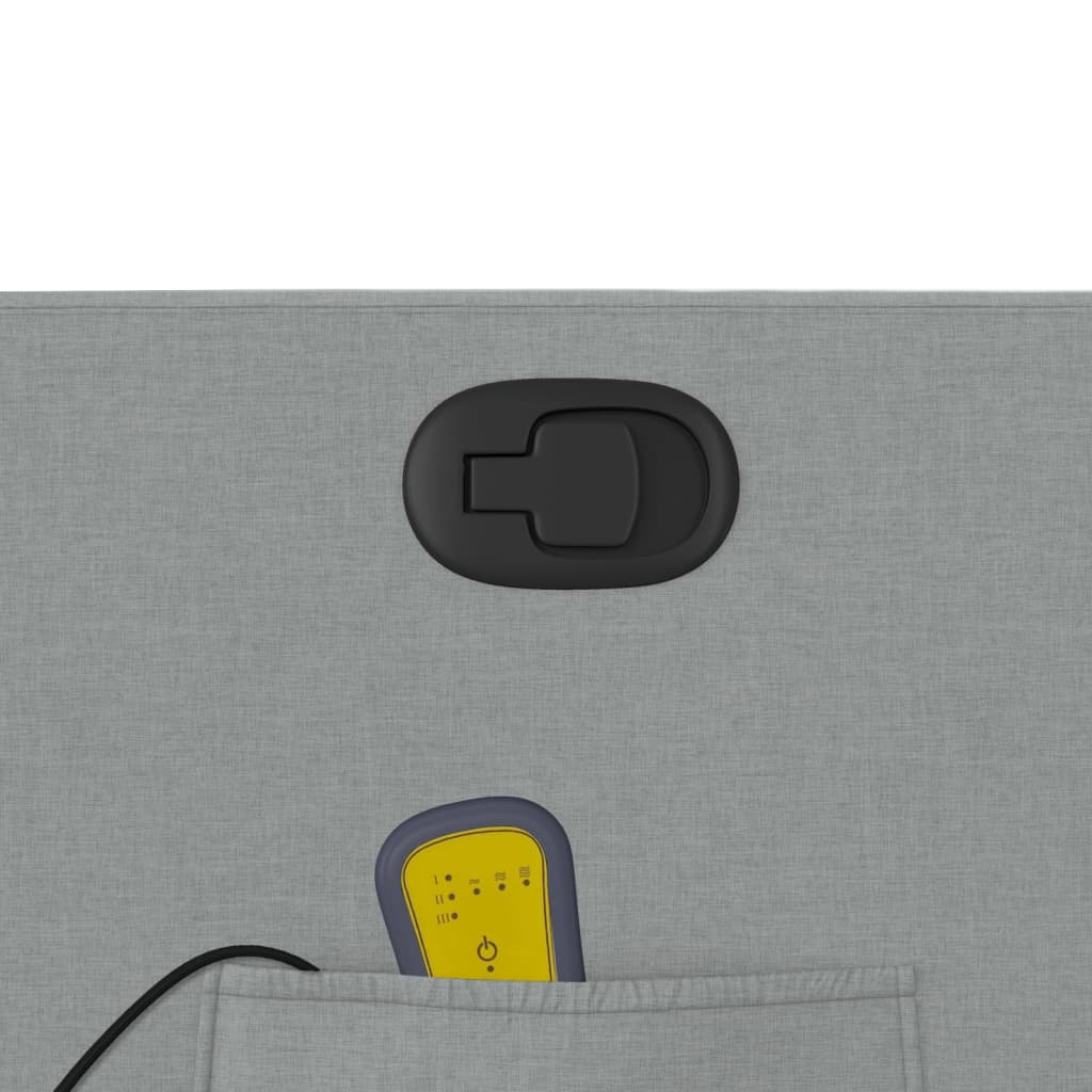 massagelænestol lysegrå stof