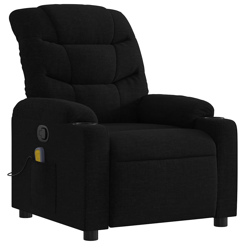 massagestol sort stof