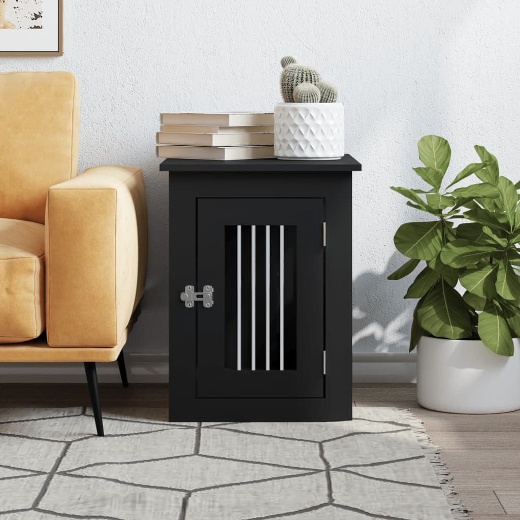 hundebur 45x62x59 cm konstrueret træ sort