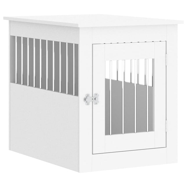 hundebur 55x75x65 cm konstrueret træ hvid